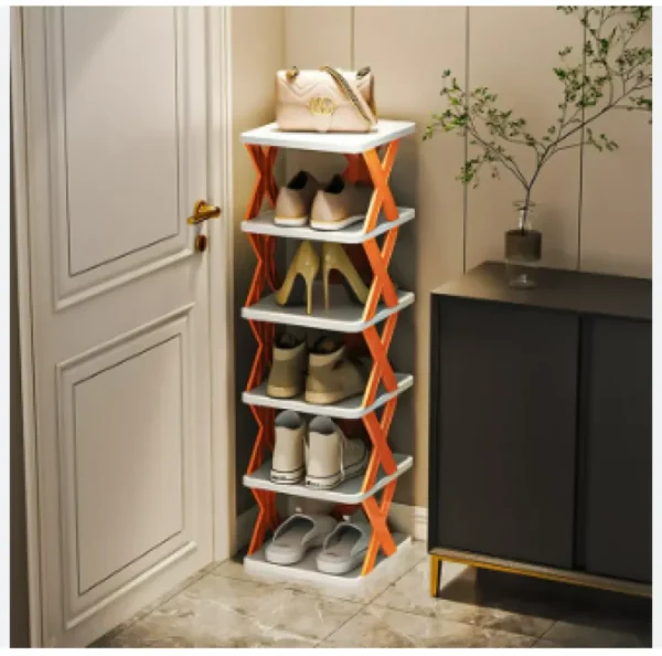 Light orange shoe rack